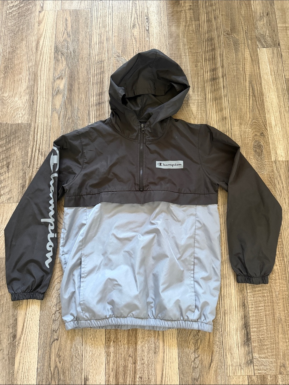 Champion Two-Tone Hooded Pullover Windbreaker